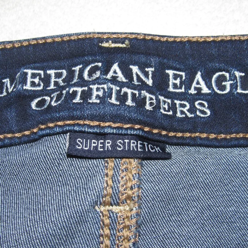 AMERICAN EAGLE OUTFITTERS Jegging Stretch Dark Wash Jeans Size 0 Long